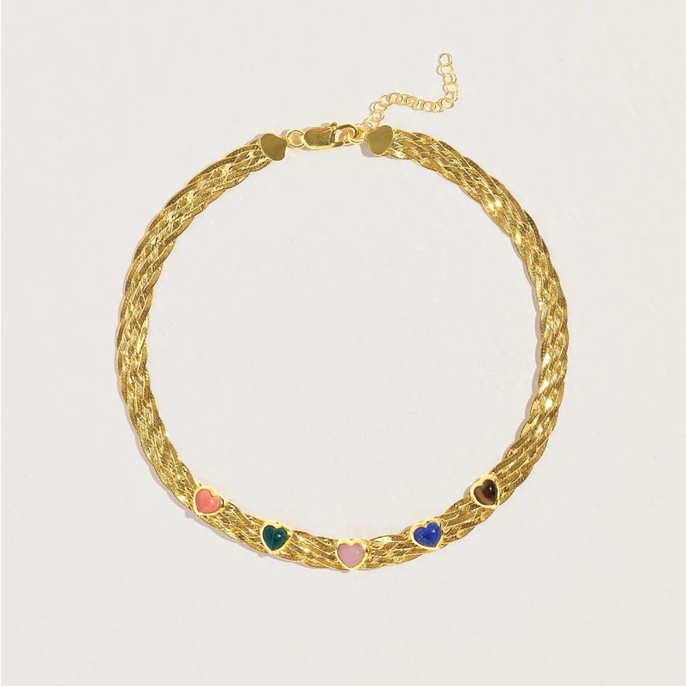 Pamela Love Rainbow Heart Necklace